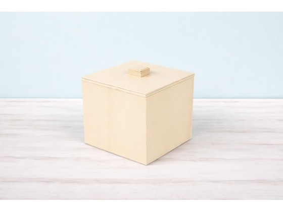 Caja de madera Cúbica 13x13x13 cm. c/tapa Ref.P1985P