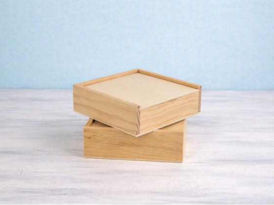 Caja de madera para fotos 10x15 c/tapa madera Ref.P00CF13