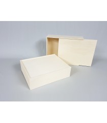 Caja de madera Cuadrada 20x20x10 cm. c/tapa Ref.P00C20 - Mabaonline