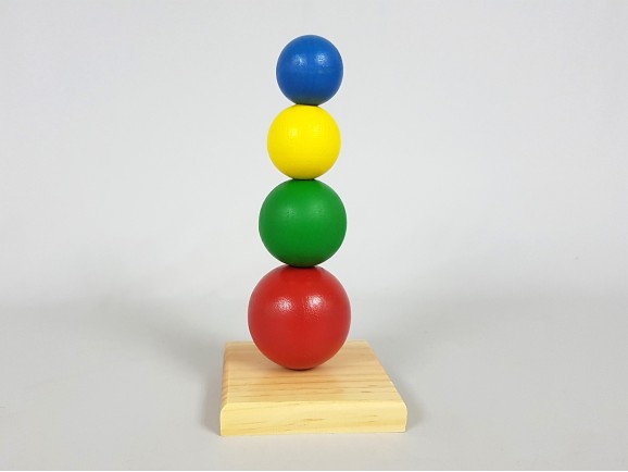 Juego encaje 4 bolas de colores Ref.CCJD43