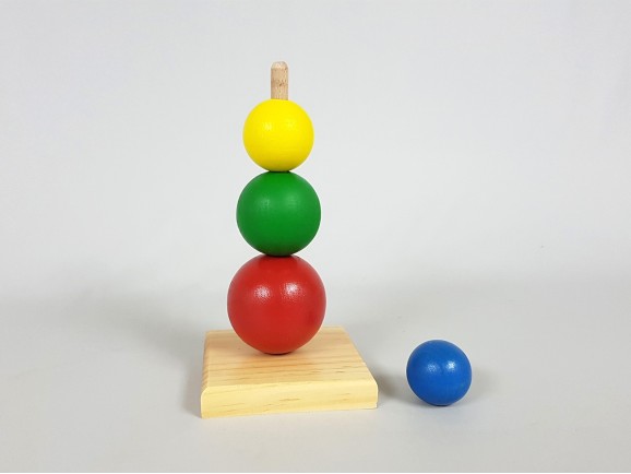 Juego encaje 4 bolas de colores Ref.CCJD43