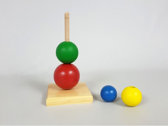 Juego encaje 4 bolas de colores Ref.CCJD43