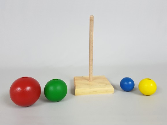Juego encaje 4 bolas de colores Ref.CCJD43
