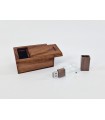 Pack PenDrive Madera Oscura y Cristal + Caja Envejecida Ref.Pack1003CH8