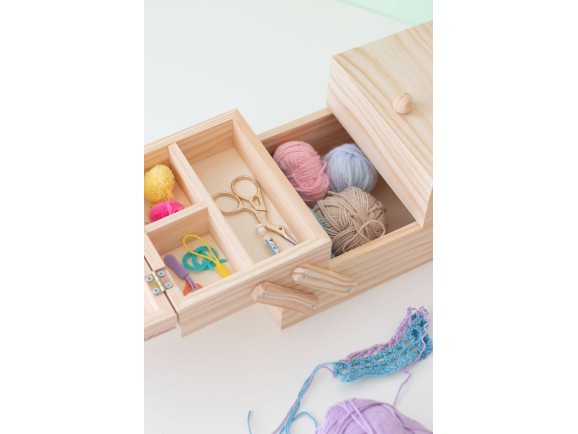 Tabletop wooden sewing box Ref.AW01MB
