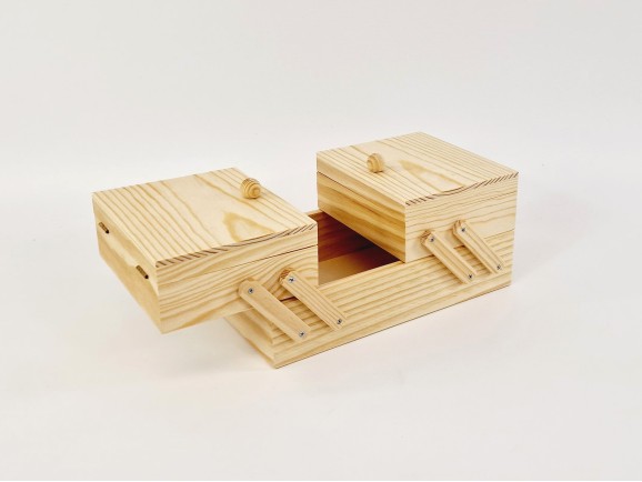 Tabletop wooden sewing box Ref.AW01MB