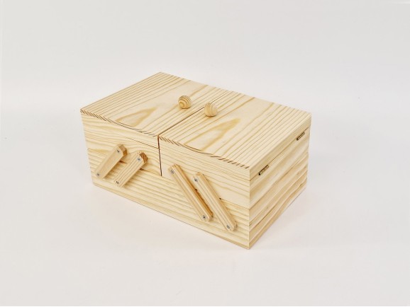 Tabletop wooden sewing box Ref.AW01MB