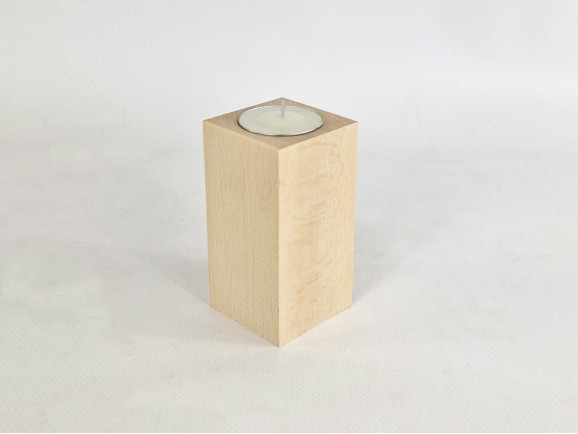 Portavelas de madera 10x5x5 cm. Ref.ET2023