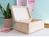 Pine wooden box 30x20x14 cm. with hinges Ref.DRSD130