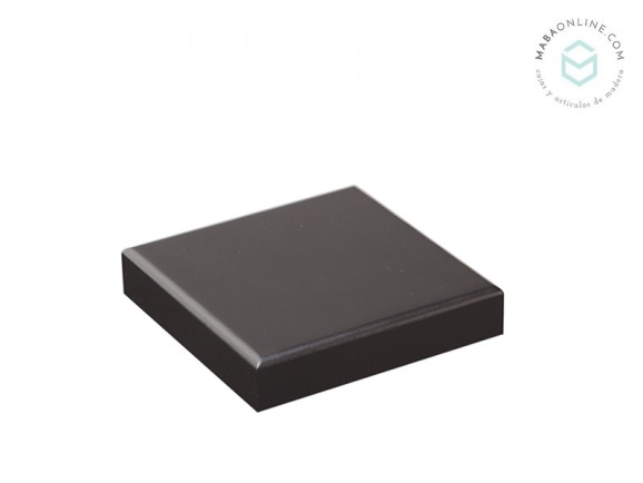 Black Square Wooden Base 12x12x2 cm. Ref.MD20177M