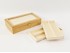 Wooden box 28.5x15x7 cm. with glass lid and 2 trays Ref.PCR4V