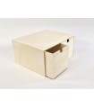 Caja de madera 33x27,5x17 cm. 2 cajones Ref.AW24641