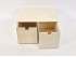 Caja de madera 33x27,5x17 cm. 2 cajones Ref.AW24641
