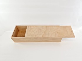 Caja de madera 85x28x16 cm. c/tapa corredera Ref.97OK