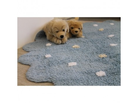 Alfombra Galletita Azul Redonda Ref. LC13302