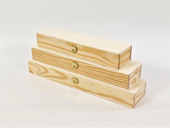 Caja de madera pino 3 medidas Ref.P1029