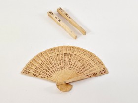 Abanico de madera natural Ref.AE2205