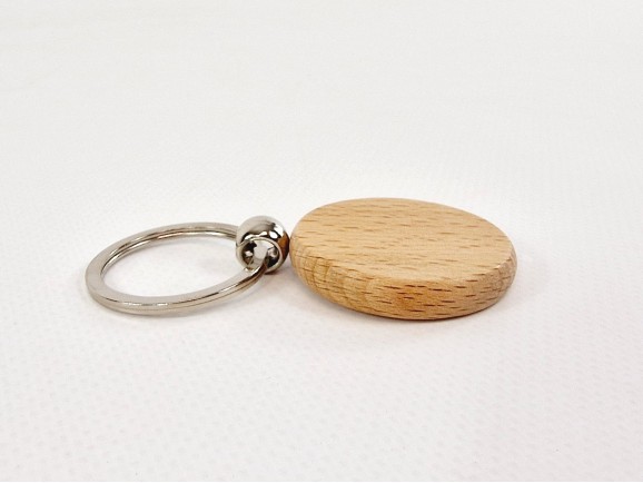 Round wooden keychain Ref.AE2025
