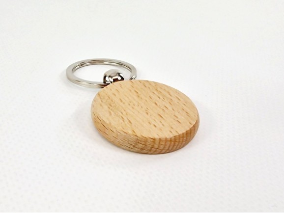 Llavero redondo de madera Ref.AE2025