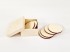 Wooden box 11x11x6 cm. with 6 coasters Ref.AW24861