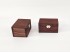 Aged wooden box 12x8x6.5 cm. with brooch Ref.PC1FP