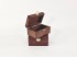 Aged wooden box 12x8x6.5 cm. with brooch Ref.PC1FP