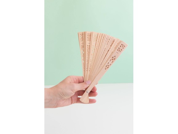 Natural wood fan Ref.AE2205