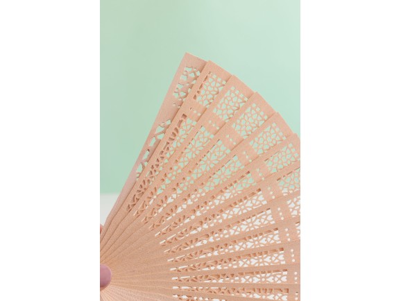 Natural wood fan Ref.AE2205