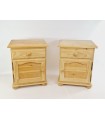 Rustic bedside table with door and drawer Ref.2253