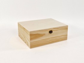 Caja estuche de madera 27x22,5x11 cm. c/bisagra y broche Ref.P35C45BS
