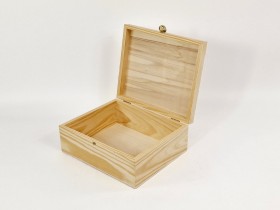 Caja estuche de madera 27x22,5x11 cm. c/bisagra y broche Ref.P35C45BS