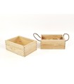 Pine wood box 24.5x17x10 cm. without lid Ref.DRPO261B