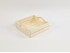 Square wooden basket box with handles 16.5x16.5x6.5 cm. Ref.AW8781