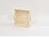 Square wooden basket box with handles 16.5x16.5x6.5 cm. Ref.AW8781