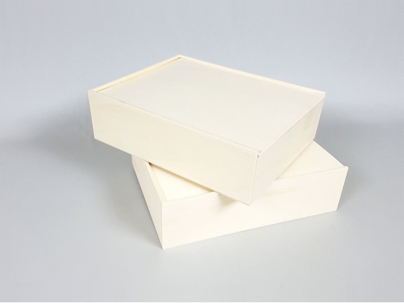 Caja de madera 35x28x10 cm. c/tapa corredera Ref.P1454C8J