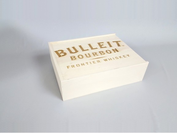 Caja de madera 35x28x10 cm. c/tapa corredera Ref.P1454C8J