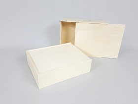 Caja de madera 35x28x10 cm. c/tapa corredera Ref.P1454C8J