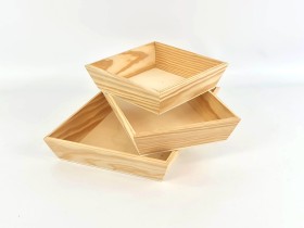 Inclined wooden tray 3 sizes Ref.P1141L