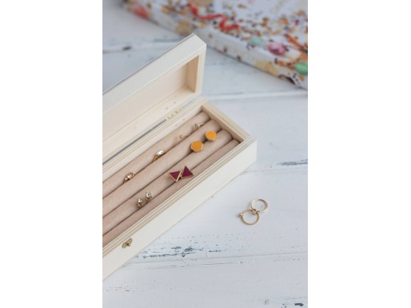 Caja de madera 36x8x7 cm. c/bisagra y broche Ref.P00CB02