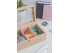 Caja de madera 29x14x9 cm. 4 divisiones c/tapa de cristal Ref.P00CC5V