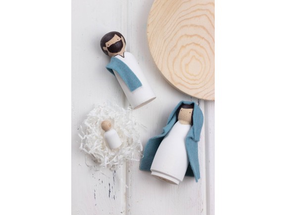 Muñecos familia de madera Ref.PegDolls