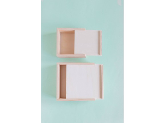 Wooden box 2 measures with sliding lid Frame Ref.P00C01