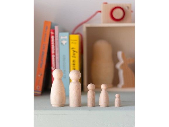 Muñecos familia de madera Ref.PegDolls