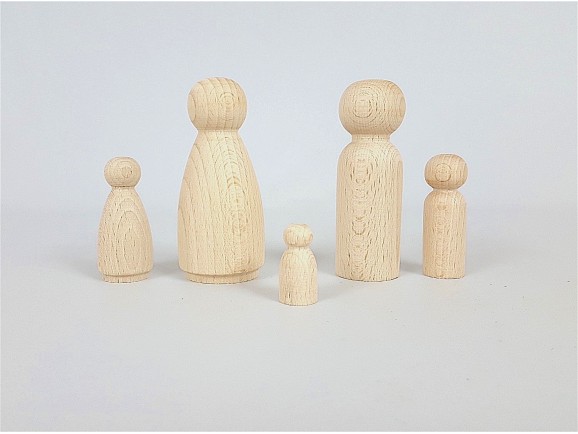 Muñecos familia de madera Ref.PegDolls