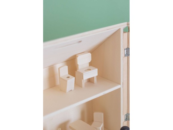 Wooden dollhouse with furniture Ref.AR15702