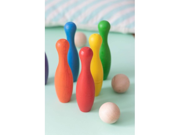 Rainbow Wooden Bowling Set Ref.CCTL22