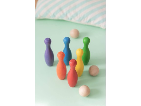 Rainbow Wooden Bowling Set Ref.CCTL22