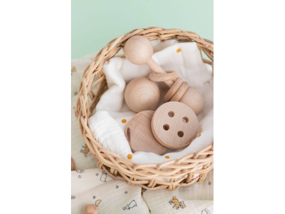 Rattle natural wood rings Ref.CCJD71N