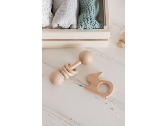 Rattle natural wood rings Ref.CCJD71N