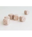 Wooden dice 3x3 cm. with dots Ref.DG397B